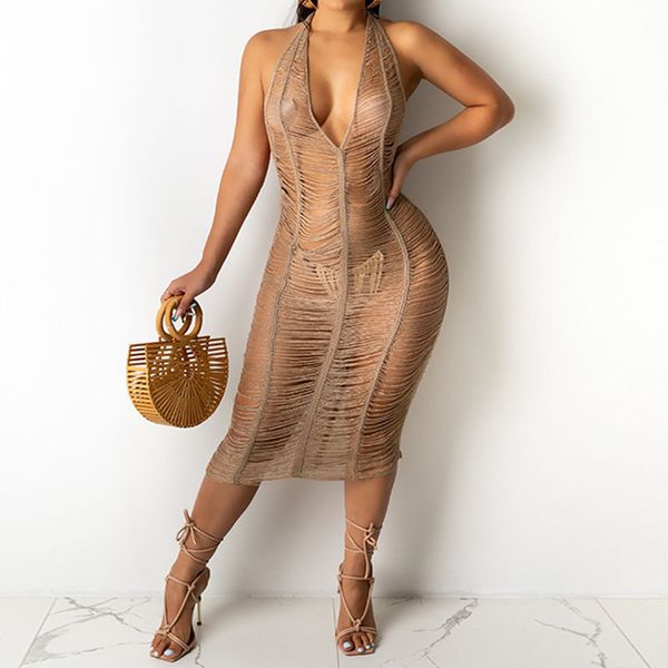 sleeveless summer see through midi dress holiday beach party dresses 210521, Black;gray
sleeveless summer see through midi dress holiday beach party dresses 210521, Black;gray