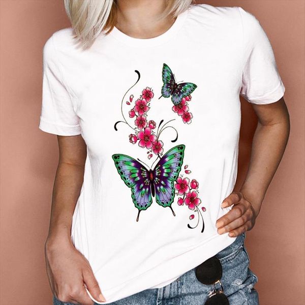 graphic floral butterfly trend womens fashion 90s clothing summer spring clothes tees print female t shirt, White
graphic floral butterfly trend womens fashion 90s clothing summer spring clothes tees print female t shirt, White