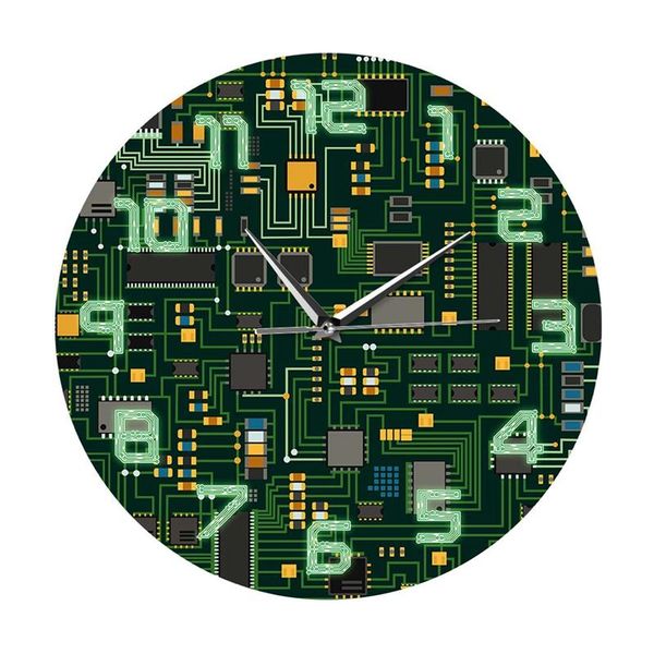 computer electronic chip circuit board geeky wall clock green pc print art watch home office decor clocks
computer electronic chip circuit board geeky wall clock green pc print art watch home office decor clocks