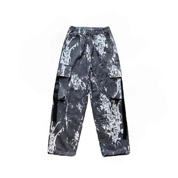 women's pants & capris men and women retro harajuku tie-dye casual big pocket tooling ribbon trousers streetwear with chain jeans, Black;white
women's pants & capris men and women retro harajuku tie-dye casual big pocket tooling ribbon trousers streetwear with chain jeans, Black;white
