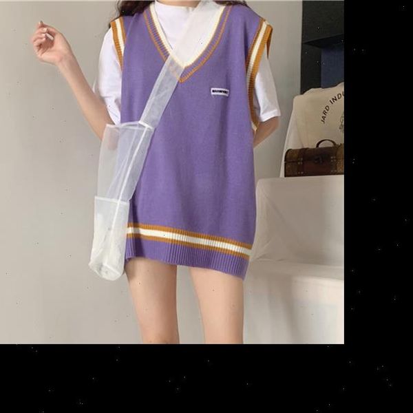 womens sweater women sleeveless pullover autumn korean style stripe patchwork casual loose v neck knit vest waistcoat t362, White;black
womens sweater women sleeveless pullover autumn korean style stripe patchwork casual loose v neck knit vest waistcoat t362, White;black