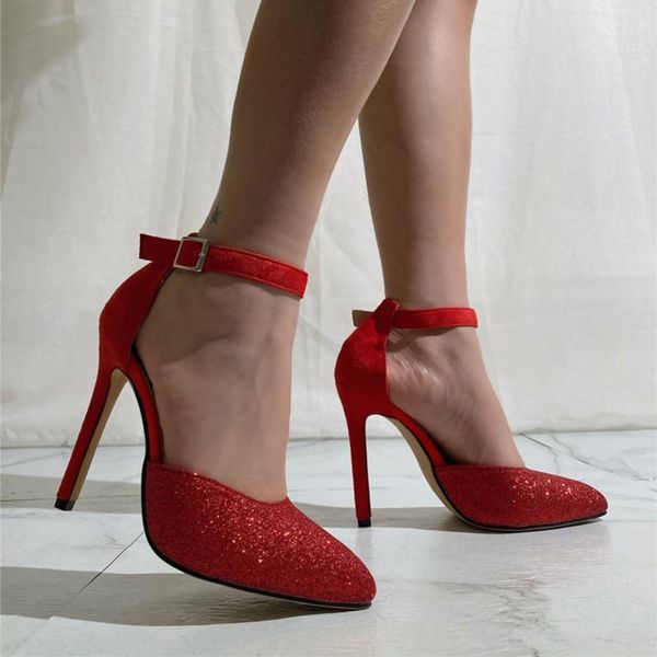 sandals solid color plus size 35-42 pointed sequin women stiletto buckle high heels summer wedding dress shoes for, Black
sandals solid color plus size 35-42 pointed sequin women stiletto buckle high heels summer wedding dress shoes for, Black