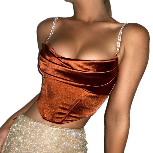 women's diamond chainsling slim solid color corset fishbone sleeveless vest camisole camisoles & tanks, Black;white
women's diamond chainsling slim solid color corset fishbone sleeveless vest camisole camisoles & tanks, Black;white