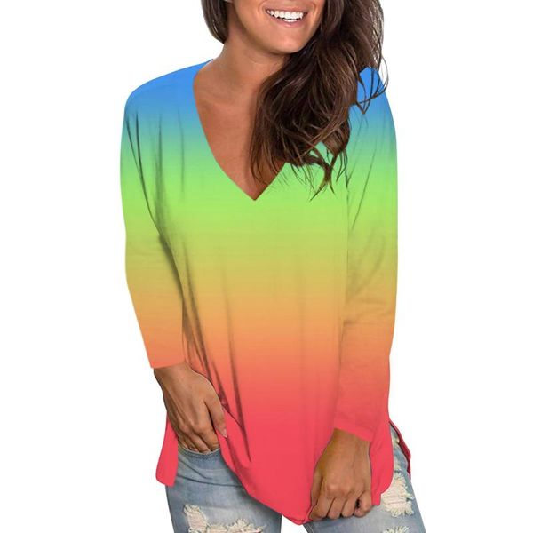 women's t-shirt tie-dye v-neck summer fashion casual long sleeve clothing blusas mujer female tee 2021, White
women's t-shirt tie-dye v-neck summer fashion casual long sleeve clothing blusas mujer female tee 2021, White