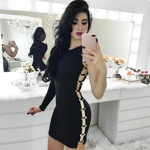 casual dresses dressbird women spring long sleeve bandage bodycon dress vestidos one shoulder hollow out black party club, Black;gray
casual dresses dressbird women spring long sleeve bandage bodycon dress vestidos one shoulder hollow out black party club, Black;gray