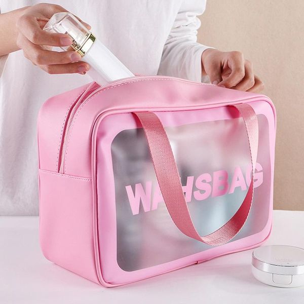 s/m/l 3 sizes ladies large capacity pu frosted waterproof cosmetic bag convenient travel makeup storage female wash bags & cases
s/m/l 3 sizes ladies large capacity pu frosted waterproof cosmetic bag convenient travel makeup storage female wash bags & cases