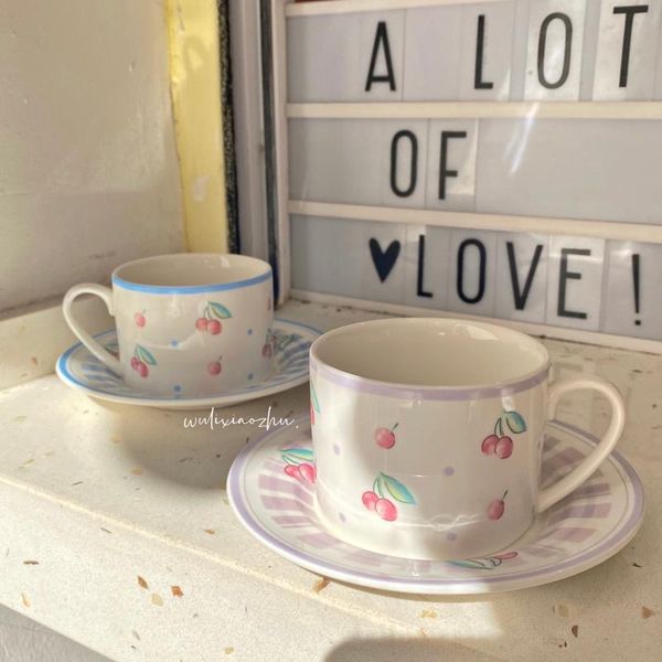 cups & saucers handmade flower tea cup korean style porcelain couple saucer retro cherry zestaw kawowy household daily necessities ef50cc
cups & saucers handmade flower tea cup korean style porcelain couple saucer retro cherry zestaw kawowy household daily necessities ef50cc