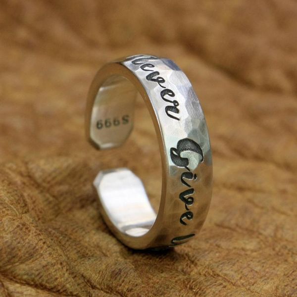 cluster rings 999 pure silver never give up customize couple ring 9y026, Golden;silver
cluster rings 999 pure silver never give up customize couple ring 9y026, Golden;silver