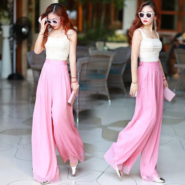 women's pants & capris customize made women summer fashion loose full trousers ladies casual plus size elegant high waist wide leg, Black;white
women's pants & capris customize made women summer fashion loose full trousers ladies casual plus size elegant high waist wide leg, Black;white