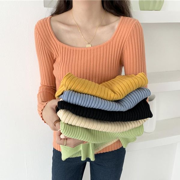 women's sweaters 2021 winter for women pullover jumper pull femme hiver truien dames autumn u neck sweater knitted fashion womens, White;black 
women's sweaters 2021 winter for women pullover jumper pull femme hiver truien dames autumn u neck sweater knitted fashion womens, White;black