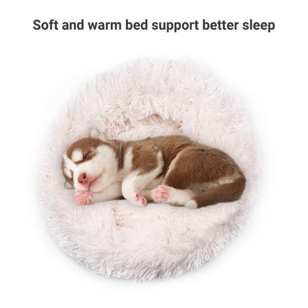 plush round pet bed for dogs white cats soft fur donut anti-slip waterproof base washable self warming cushion dog cat beds & furniture
plush round pet bed for dogs white cats soft fur donut anti-slip waterproof base washable self warming cushion dog cat beds & furniture