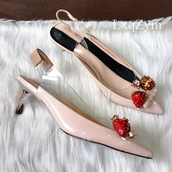 sandals summer trend brand women shallow mouth strawberry bowknot tapered heel 5cm pointed red pink pumps shoes, Black
sandals summer trend brand women shallow mouth strawberry bowknot tapered heel 5cm pointed red pink pumps shoes, Black