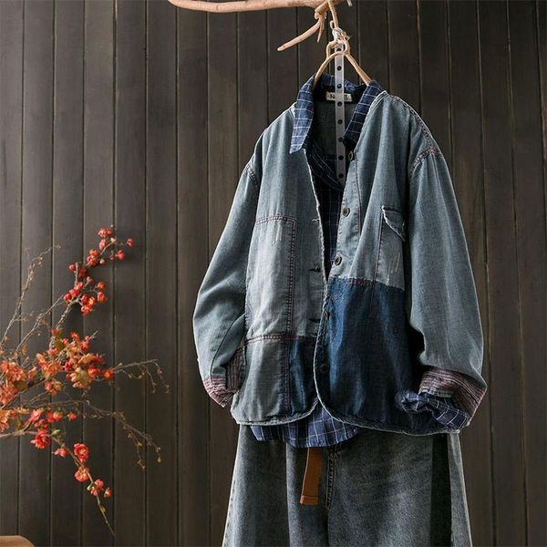 jackets arrival arts style autumn women long sleeve loose short coats vintage patchwork cotton denim jackets casaco feminino m482 m7mf, Black;brown
jackets arrival arts style autumn women long sleeve loose short coats vintage patchwork cotton denim jackets casaco feminino m482 m7mf, Black;brown