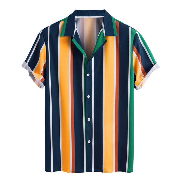 summer shirts for men colorful striped casual turn-down collar short sleeve hawaiian shirt 210527, White;black
summer shirts for men colorful striped casual turn-down collar short sleeve hawaiian shirt 210527, White;black
