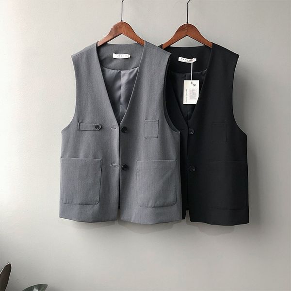 jacket spring women's v-neck suit korean loose jackets for wear wild sleeveless vest jacket women yt4j, Black;white
jacket spring women's v-neck suit korean loose jackets for wear wild sleeveless vest jacket women yt4j, Black;white