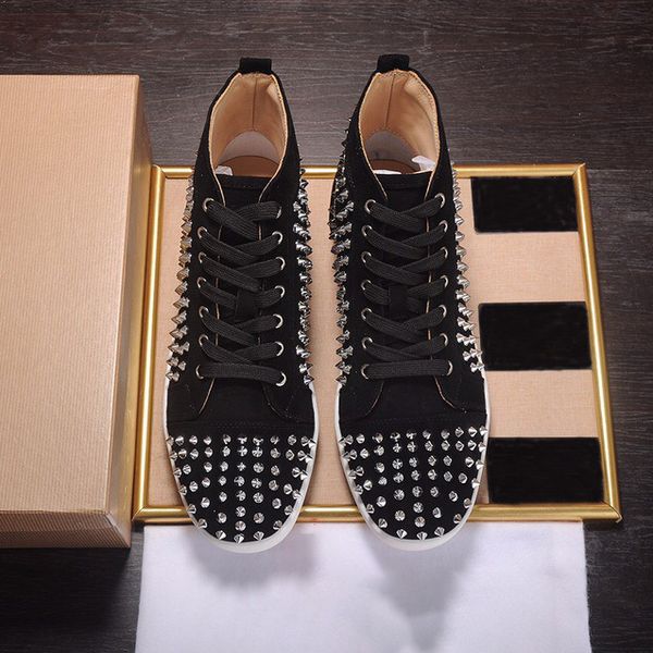 2021 men women casual shoes bottom studded spikes fashion platform insider black red white silver leather high boots size35-46 with box
2021 men women casual shoes bottom studded spikes fashion platform insider black red white silver leather high boots size35-46 with box