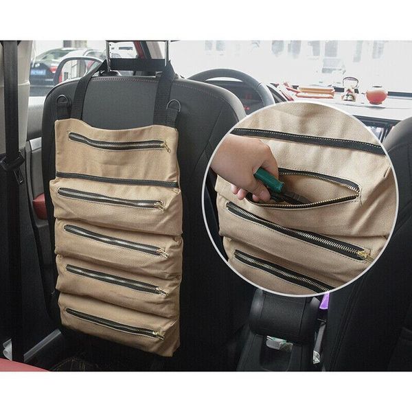 storage bags canvas tool roll-up bag wrench carrier pouch car back seat organizer
storage bags canvas tool roll-up bag wrench carrier pouch car back seat organizer
