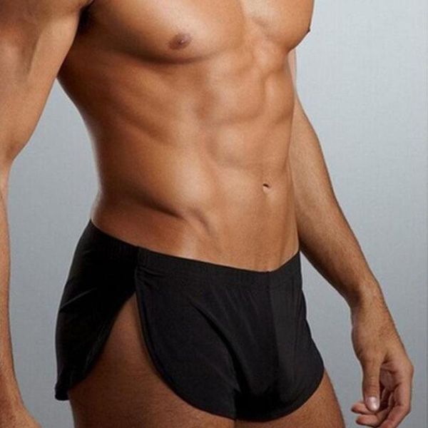 men's sleepwear mens sleep bottoms breathable loose pajama home casual shorts male underpants low waist ultra-thin boxers, Black;brown
men's sleepwear mens sleep bottoms breathable loose pajama home casual shorts male underpants low waist ultra-thin boxers, Black;brown