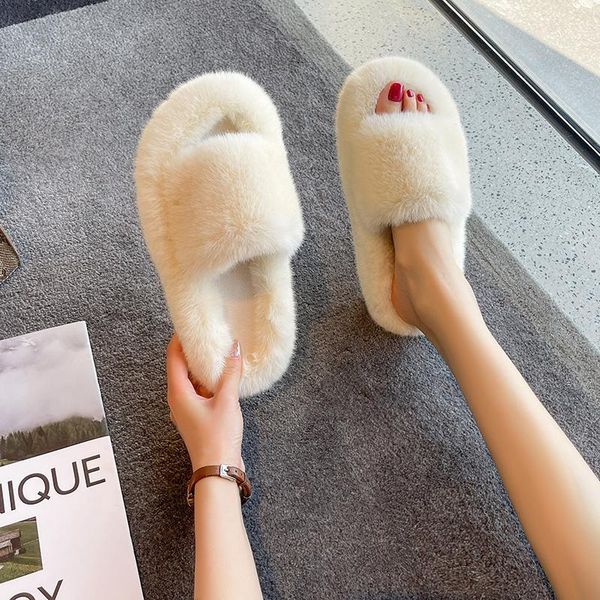slippers faux fur home fluffy women shoes slides comfort furry flatsandals female cute indoor for woman flip flops 2021, Black
slippers faux fur home fluffy women shoes slides comfort furry flatsandals female cute indoor for woman flip flops 2021, Black