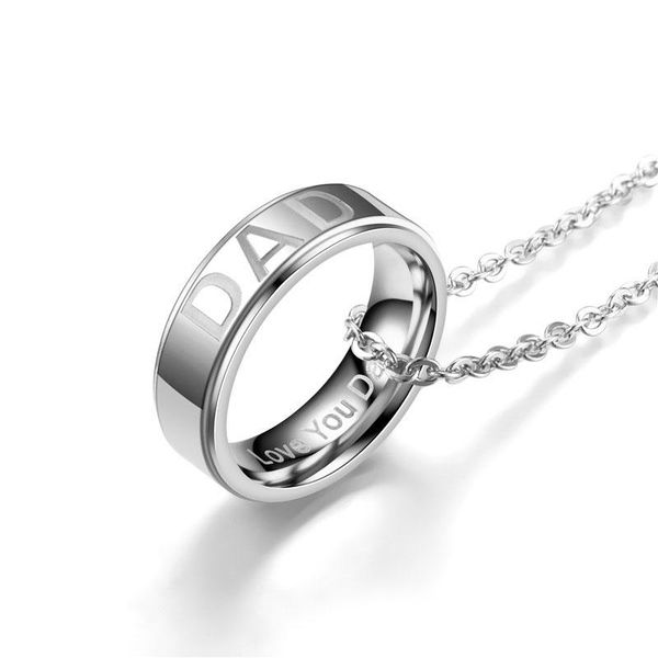 pendant necklaces stainless steel ring necklace for women men dad mom letter chain fashion jewelry gift, Silver
pendant necklaces stainless steel ring necklace for women men dad mom letter chain fashion jewelry gift, Silver
