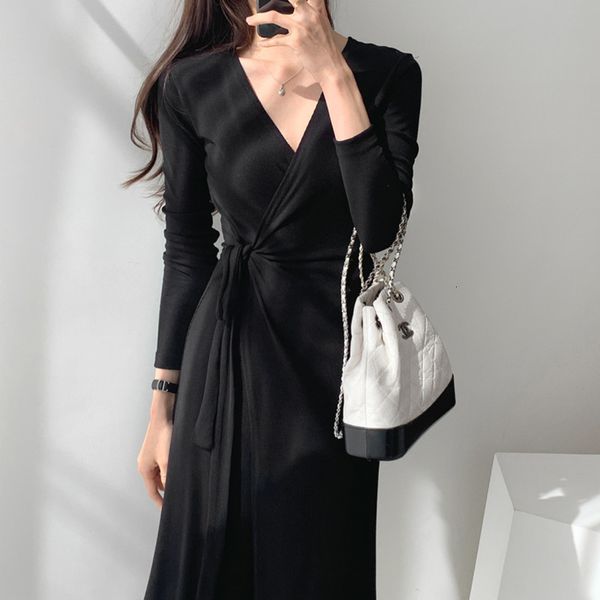 dress women elegant autumn long sleeve v-neck slim solid color korean style high waist ladies es lkgt 09cy, Black;gray
dress women elegant autumn long sleeve v-neck slim solid color korean style high waist ladies es lkgt 09cy, Black;gray