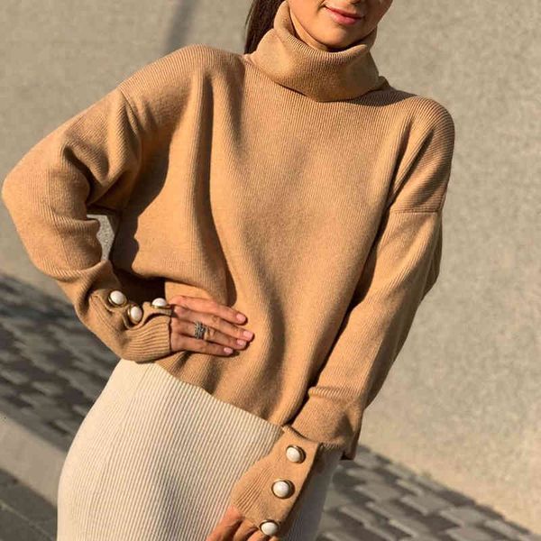 sweaters women winter solid turtleneck sweater autumn long sleeve knitted casual button lady pullovers female sweaters jumper e9cb pyfw, White;black
sweaters women winter solid turtleneck sweater autumn long sleeve knitted casual button lady pullovers female sweaters jumper e9cb pyfw, White;black