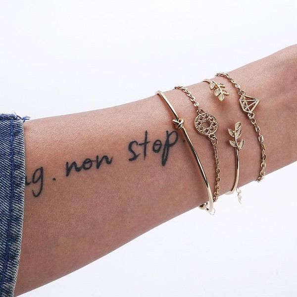 link, chain fashion women men lovers bracelet rose gold/silver alloy letter charm female personality jewelry, Black
link, chain fashion women men lovers bracelet rose gold/silver alloy letter charm female personality jewelry, Black