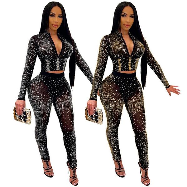 women's two piece pants european full sleeve skinny long pant set rhinestone slim 2 pieces outfits ladies party tracksuits, White
women's two piece pants european full sleeve skinny long pant set rhinestone slim 2 pieces outfits ladies party tracksuits, White