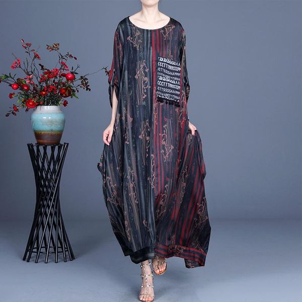 casual dresses qpfjqd ladies o-neck long sleeve silk satin 2021 spring pocket irregular women striped letter print floral dress, Black;gray
casual dresses qpfjqd ladies o-neck long sleeve silk satin 2021 spring pocket irregular women striped letter print floral dress, Black;gray