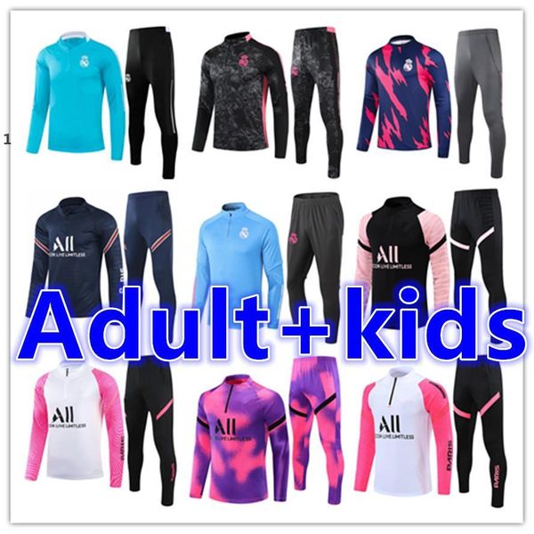 20 21 real madrid jersey men + kids tracksuit football tracksuits kits soccer training suit jogging jacket sets futbol survetement foot, Black
20 21 real madrid jersey men + kids tracksuit football tracksuits kits soccer training suit jogging jacket sets futbol survetement foot, Black