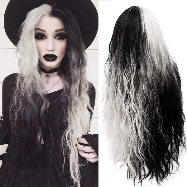 synthetic wigs fgy 26 inch ladies long wavy black and white wig lolita pink cosplay halloween + hair net
synthetic wigs fgy 26 inch ladies long wavy black and white wig lolita pink cosplay halloween + hair net