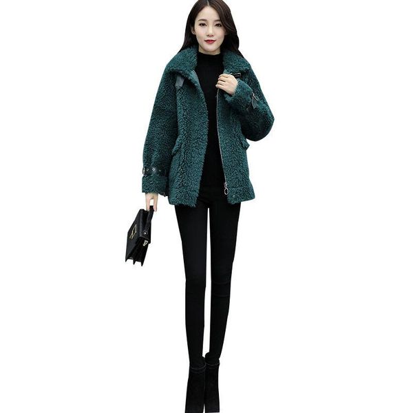 women's jackets zhuishu fur coat women 2021 winter imitation lamb hair granular velvet korean version thick wild pure color trend, Black;brown
women's jackets zhuishu fur coat women 2021 winter imitation lamb hair granular velvet korean version thick wild pure color trend, Black;brown