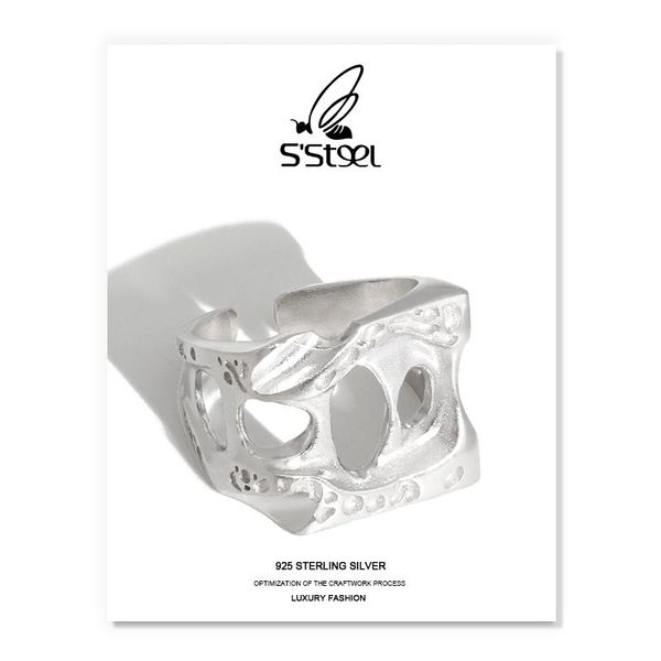cluster rings s'steel geometric for women 925 sterling silver korean minimalist hollowed adjustable ring plata para mujer jewellery, Golden;silver
cluster rings s'steel geometric for women 925 sterling silver korean minimalist hollowed adjustable ring plata para mujer jewellery, Golden;silver