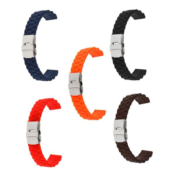 watch bands 18mm outdoor sports waterproof soft silicone band rubber wristband strap replacement, Black;brown
watch bands 18mm outdoor sports waterproof soft silicone band rubber wristband strap replacement, Black;brown