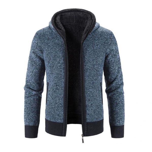men's sweaters trendy cardigan sweater slim casual coat plush lining warm knitted, White;black
men's sweaters trendy cardigan sweater slim casual coat plush lining warm knitted, White;black