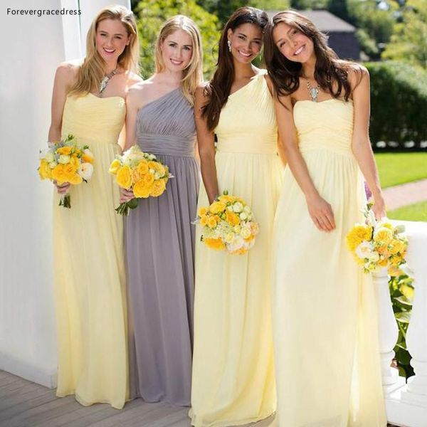 bridesmaid dress summer yellow mixed styles a line sleeveless backless chiffon long formal maid of honor gown plus size custom, White;pink
bridesmaid dress summer yellow mixed styles a line sleeveless backless chiffon long formal maid of honor gown plus size custom, White;pink
