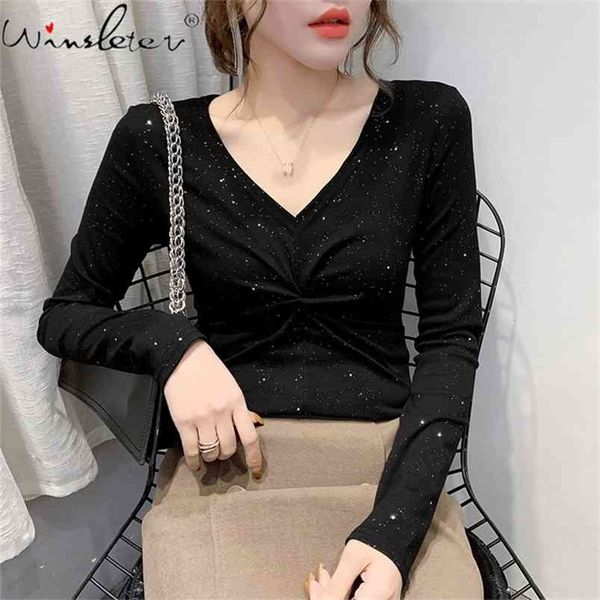 spring cotton t-shirt shiny v-neck ruched slim long sleeve casual t shirt tee women clothing t02502b 210421, Black;gray
spring cotton t-shirt shiny v-neck ruched slim long sleeve casual t shirt tee women clothing t02502b 210421, Black;gray