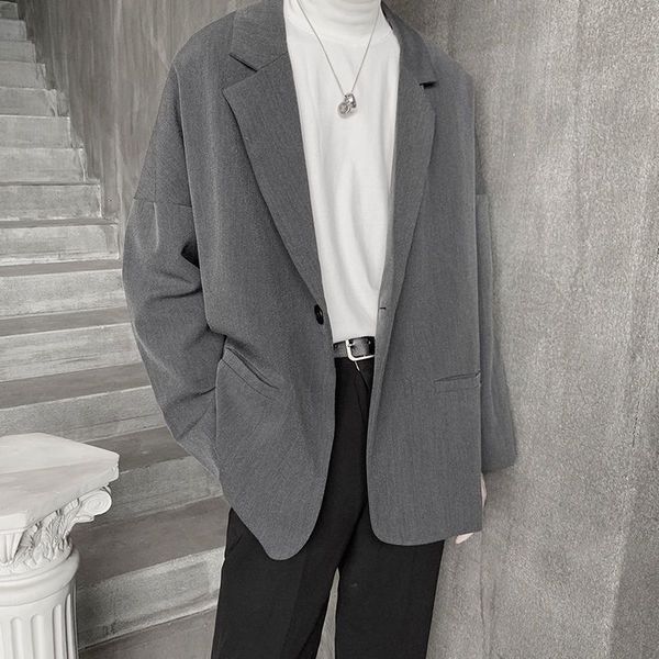 men's suits & blazers hong kong men's jacket, casual wear, loose, retro, spring and autumn, White;black
men's suits & blazers hong kong men's jacket, casual wear, loose, retro, spring and autumn, White;black
