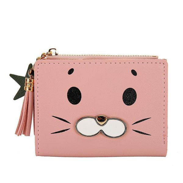 cartoon lovely womens wallet zipper lady short women brand leather wallets portefeuille card holder carteras, Red;black
cartoon lovely womens wallet zipper lady short women brand leather wallets portefeuille card holder carteras, Red;black