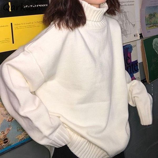 women's sweaters pullovers women loose soft feminine knitted casual pure color stylish couple college mujer basic fall turtleneck sweat, White;black
women's sweaters pullovers women loose soft feminine knitted casual pure color stylish couple college mujer basic fall turtleneck sweat, White;black