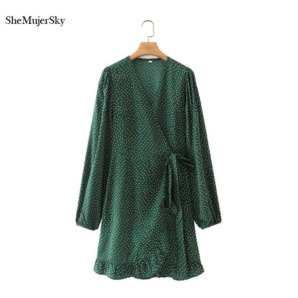 casual dresses shemujersky women long sleeve v-neck wrap green dress 2021 dot print ruffles mini vestidos, Black;gray
casual dresses shemujersky women long sleeve v-neck wrap green dress 2021 dot print ruffles mini vestidos, Black;gray
