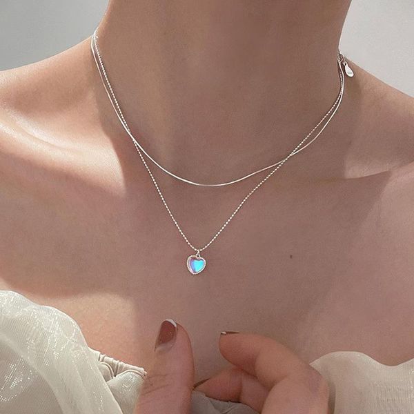 pendant necklaces lovoacc double layers sparkly opal love heart necklace for women girl silver color beaded accessories gifts
pendant necklaces lovoacc double layers sparkly opal love heart necklace for women girl silver color beaded accessories gifts