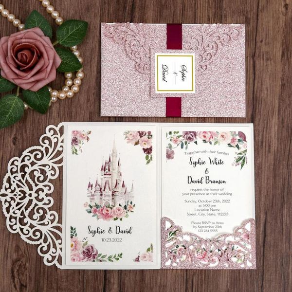 greeting cards 50pcs rose gold glitter wedding invitations laser cut hollow invite for party
greeting cards 50pcs rose gold glitter wedding invitations laser cut hollow invite for party