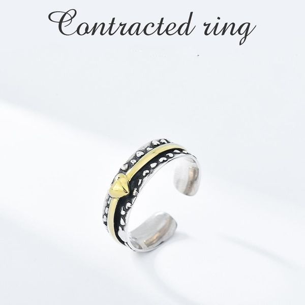 cluster rings 925 sterling silver indifference personality niche design heart-shaped ring women's fashion retro old index finger, Golden;silver
cluster rings 925 sterling silver indifference personality niche design heart-shaped ring women's fashion retro old index finger, Golden;silver