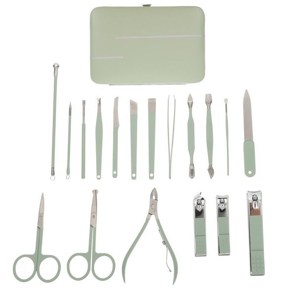 nail art kits 18pcs clipper file stainless steel clippers kit (light green)
nail art kits 18pcs clipper file stainless steel clippers kit (light green)