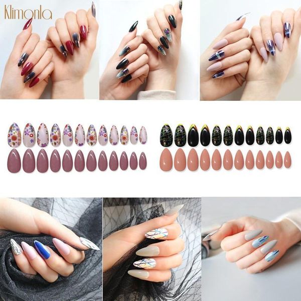 24pcs/box short fake nails with 11 styles cool pattern detachable stiletto nail art tips ladies press on designed tips1, Red;gold
24pcs/box short fake nails with 11 styles cool pattern detachable stiletto nail art tips ladies press on designed tips1, Red;gold