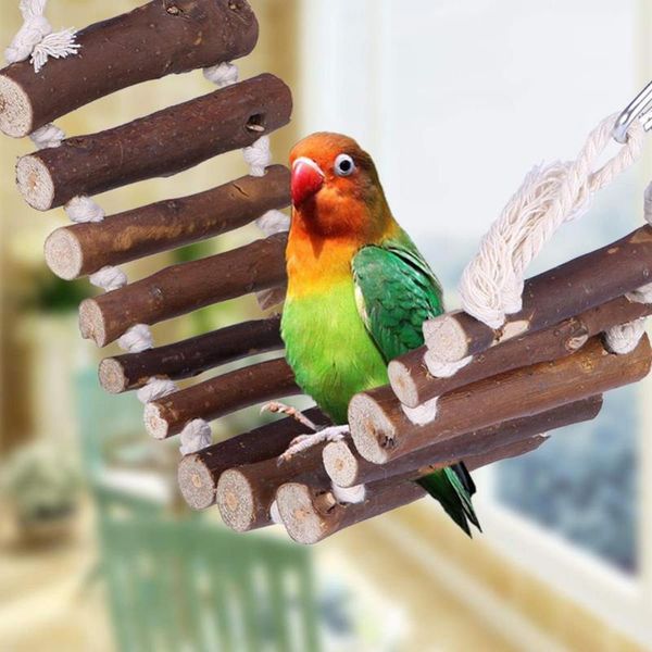 other bird supplies pet parrot wooden rope ladder suspension bridge swing toy cage decor hanging grey standing resting place
other bird supplies pet parrot wooden rope ladder suspension bridge swing toy cage decor hanging grey standing resting place