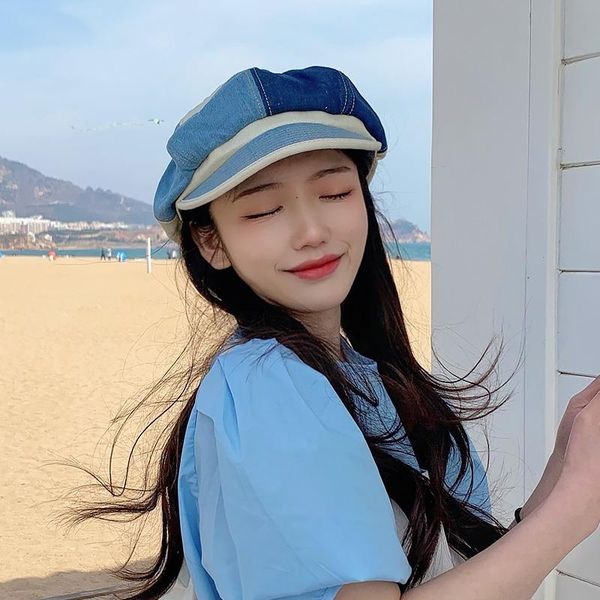 berets fashion sboy caps for women blue colors block gatsby cap octagonal baker peaked beret female vintage brim hat summer sun hats, Blue;gray
berets fashion sboy caps for women blue colors block gatsby cap octagonal baker peaked beret female vintage brim hat summer sun hats, Blue;gray
