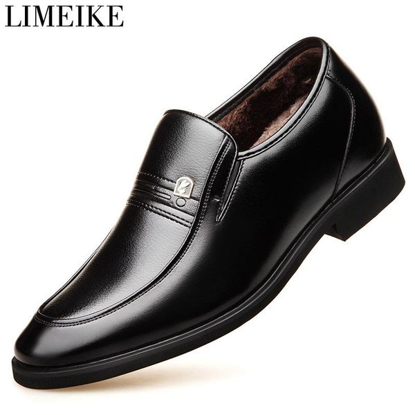 dress shoes limeike men leather plush formal business male office work flat oxford breathable, Black
dress shoes limeike men leather plush formal business male office work flat oxford breathable, Black