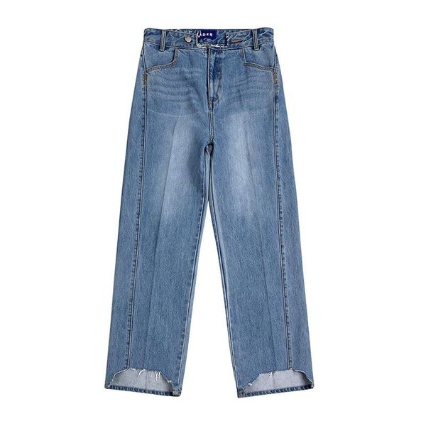 men's jeans oversize adererror women's asymmetric waist damaged embroidery tassels trend casual pants, Blue
men's jeans oversize adererror women's asymmetric waist damaged embroidery tassels trend casual pants, Blue